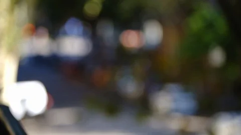 Upper level view of a street in the Eixample district of Barcelona. Stock Footage 100883660