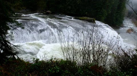 Upper Lewis River Falls, Gifford Pinchot National Forest, Washington Stock Footage 69005620