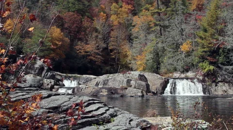 Upper Linville Falls WIDE Stock Footage 6587432