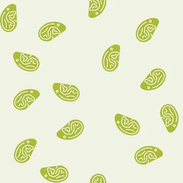 Upper lobe piercing earring glyph seamless pattern Stock Illustration