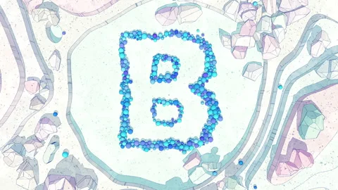Upper to Lowercase Transform of Letter B in Cartoon Style. Stock Footage 253042315