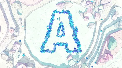 Upper to Lowercase Transform of Letter A in Cartoon Style. Stock Footage 253042558