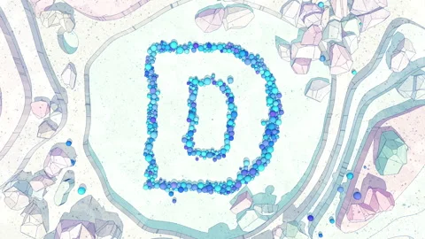 Upper to Lowercase Transform of Letter D in Cartoon Style. Stock Footage 253041831