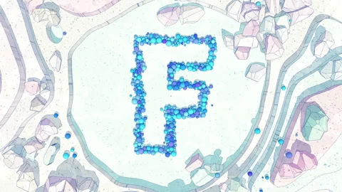 Upper to Lowercase Transform of Letter F in Cartoon Style. Stock Footage 253041582