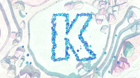 Upper to Lowercase Transform of Letter K in Cartoon Style. Stock Footage 253040894