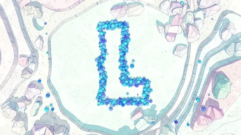 Upper to Lowercase Transform of Letter L in Cartoon Style. Stock Footage 253040587