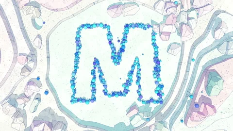 Upper to Lowercase Transform of Letter M in Cartoon Style. Stock Footage 253039507