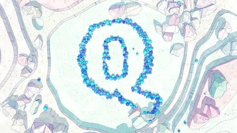 Upper to Lowercase Transform of Letter Q in Cartoon Style. Stock Footage 253038209