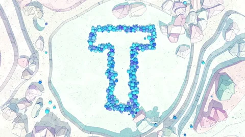 Upper to Lowercase Transform of Letter T in Cartoon Style. Stock Footage 253037841