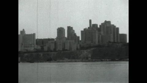 Upper Manhattan from the Hudson 1931 Stock Footage 204041598