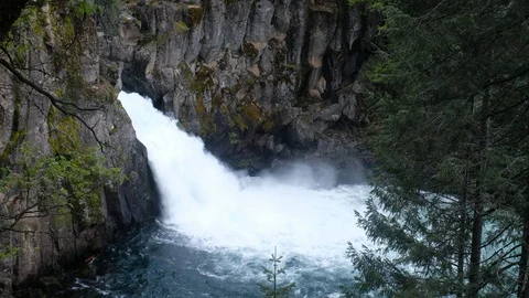 Upper McCloud Falls, Shasta Trinity National Forest, California Stock Footage 108883450