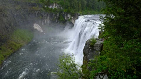 Upper Mesa Falls, Caribou-Targhee National Forest, Idaho Stock Footage 91799993