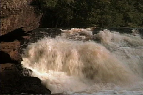 Upper Michigan's Black River Falls  Stock-Footage 335654