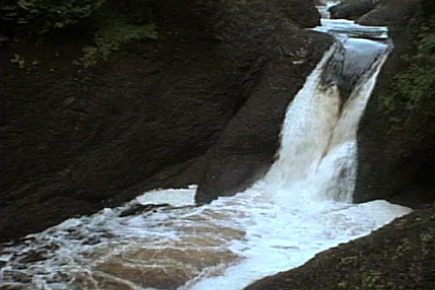 Upper Michigan's Black River Falls  Stock Footage 336561