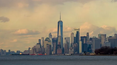 Upper New York Bay Stock Footage 147363448