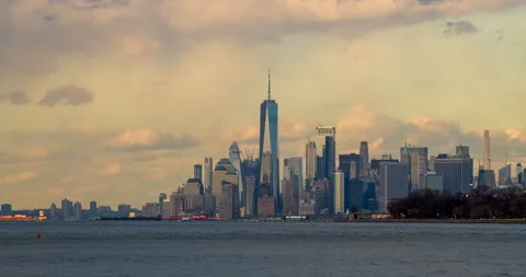 Upper New York Bay Stock Footage 147363487