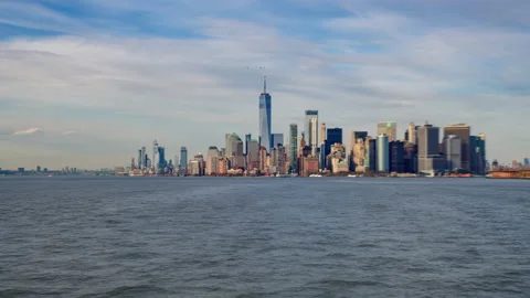 Upper New York Bay Hyperlapse Stock Footage 172337711