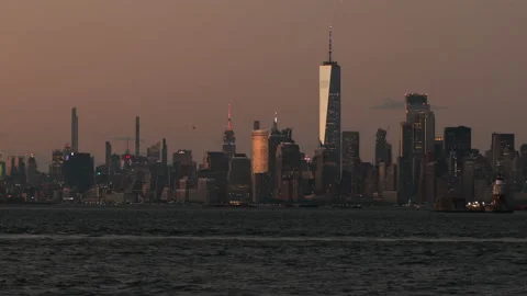 Upper New York Bay Lighthouse Stock Footage 156993405