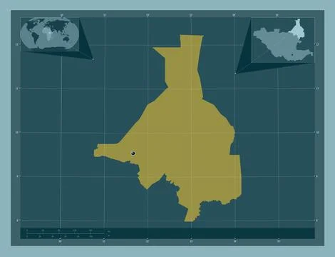 Upper Nile, South Sudan. Solid color shape Stock Illustration