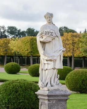 The upper park was created under Tsar Peter I. It is located in Peterhof betw Stock Photos