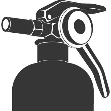 The upper part of the fire extinguisher. Fire extinguishing. Stock Illustration