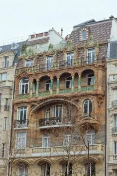 Upper part of the Lavirotte Building Stock Photos