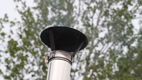 Upper part of the stove pipe Stock Footage 139733801