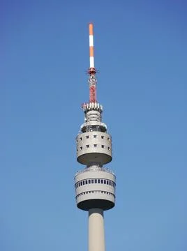Upper part of the television tower, called the long Florian Stock Photos