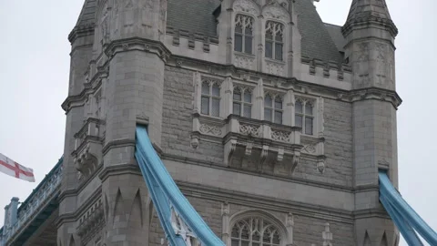 The upper part of the Tower Bridge. Stock Footage 122761363