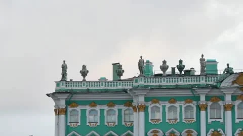The upper part of the Winter Palace Stock Footage 11139757