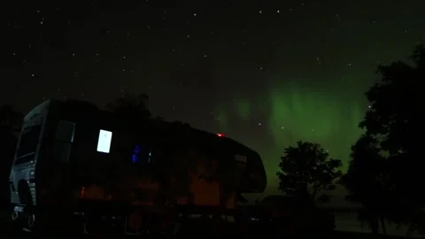 Upper Peninsula Northern Lights Timelapse Stock Footage 263421584