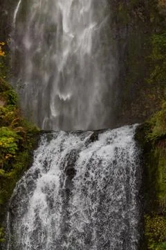 Upper portion of the lower tier of Multnomah waterfall located at Multnomah Stock Photos
