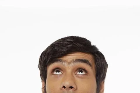 Upper portion of a man's face Stock Photos