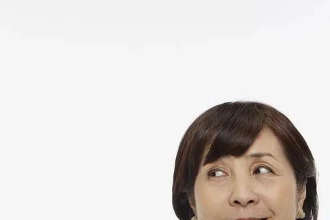 Upper portion of a woman's face Stock Photos