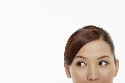 Upper portion of a woman's face Stock Photos