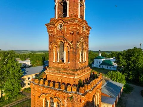 Upper section of a historic bell tower in Yuryev Polsky Stock Photos