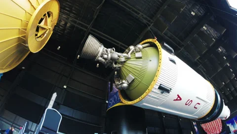 Upper Stage of Saturn V Rocket 2.7K Stock Footage 35935372