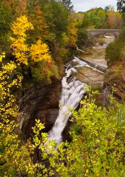 Upper taughannock falls Stock Photos