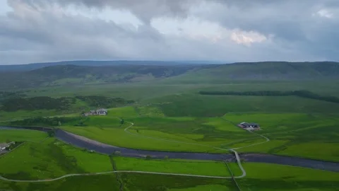 Upper Teesdale and River Tees, Forest-in-Teesdale village, County Durham, UK Stock-Footage 277669603