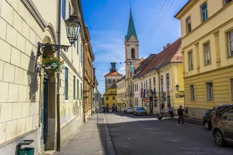 Upper town of Zagreb Stock Photos