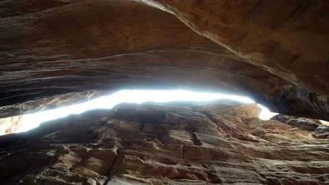 Upper View of Canyon with Sunlight. 4K Video Clip Stock Footage 100130271