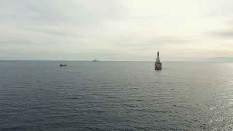 Upper view different ships sail on tranquil ocean surface Stock Footage 101964979