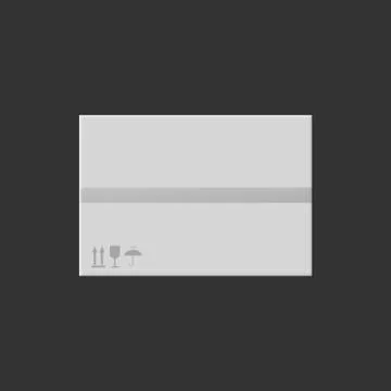 Upper view of white carton box realistic vector template illustration isolate Stock Illustration