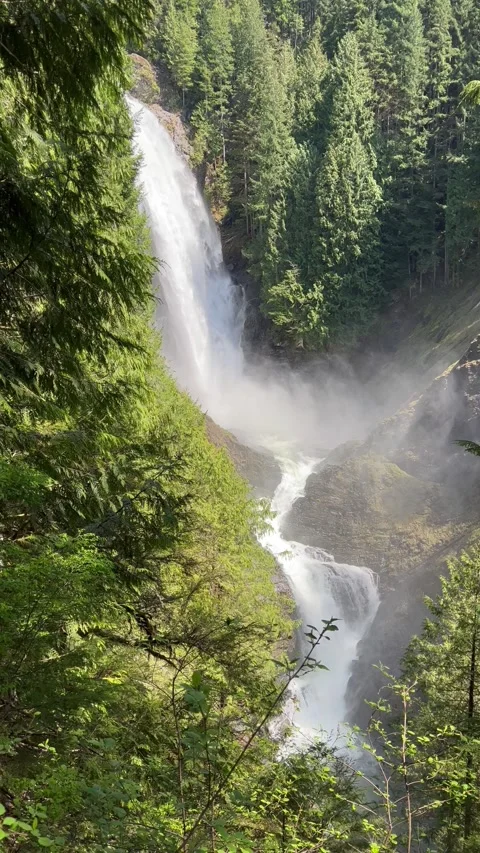 Upper wallace falls  Close up Stock Footage 242944538