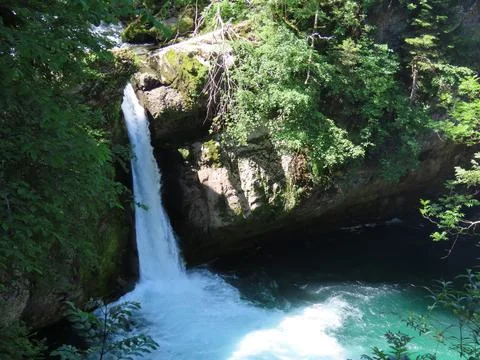 The upper waterfall Giessenfall (Der Obere Giessenfall oder Ober Giessenfall) Foto stock
