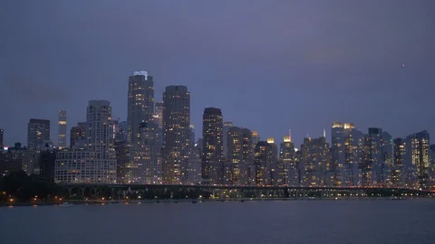 Upper West Manhattan from Hudson Video stock 108394805