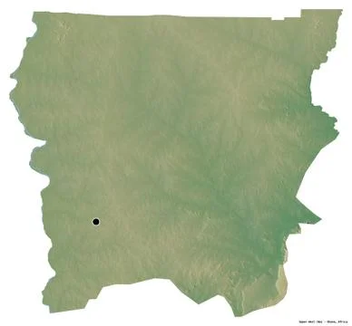 Upper West, region of Ghana, on white. Relief Stock Illustration