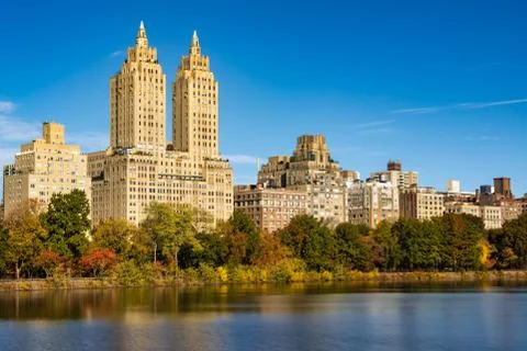 Upper West Side and Central Park in Fall, New York Stock Photos