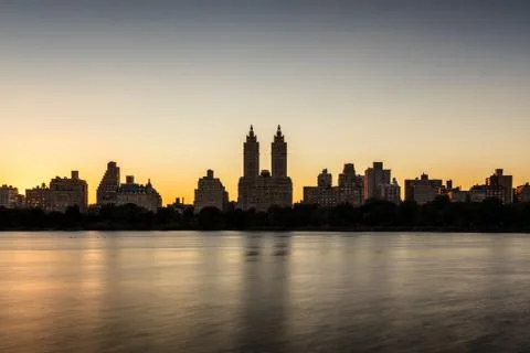Upper West Side and Central Park at sunset, New York Stock Photos