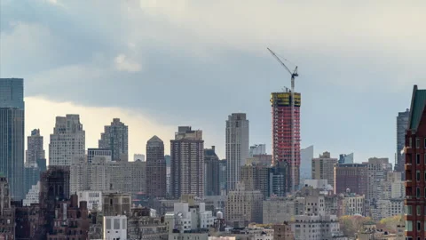 Upper West Side Condominiums Timelapse Stock Footage 257026166